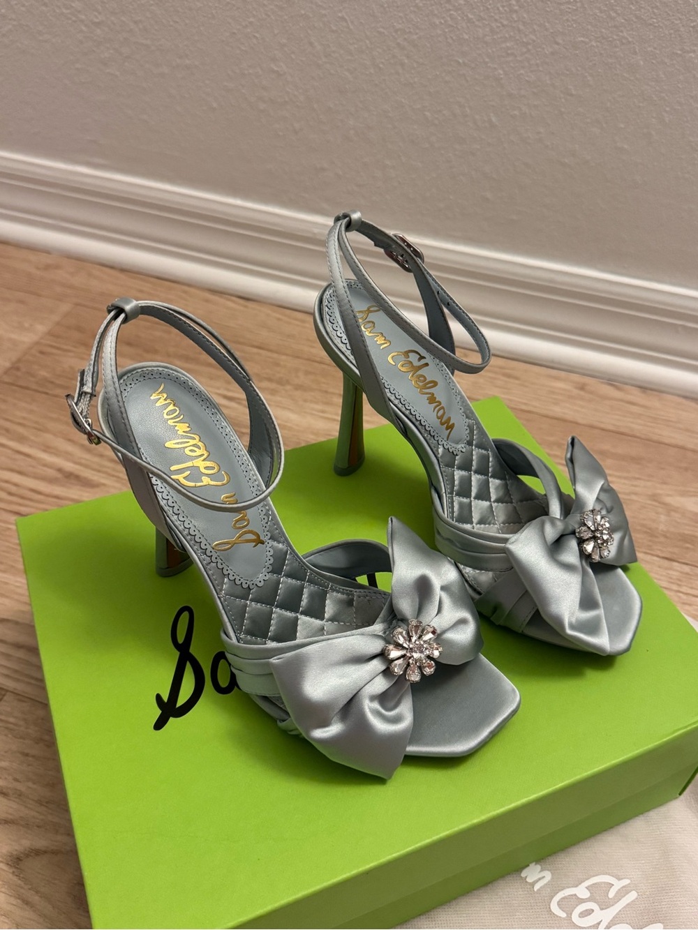 Sam Edelman Lexi Bow Heels – Light Blue – Size 7.5